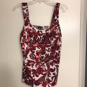 Ann Taylor Tank Top. Red & White.
